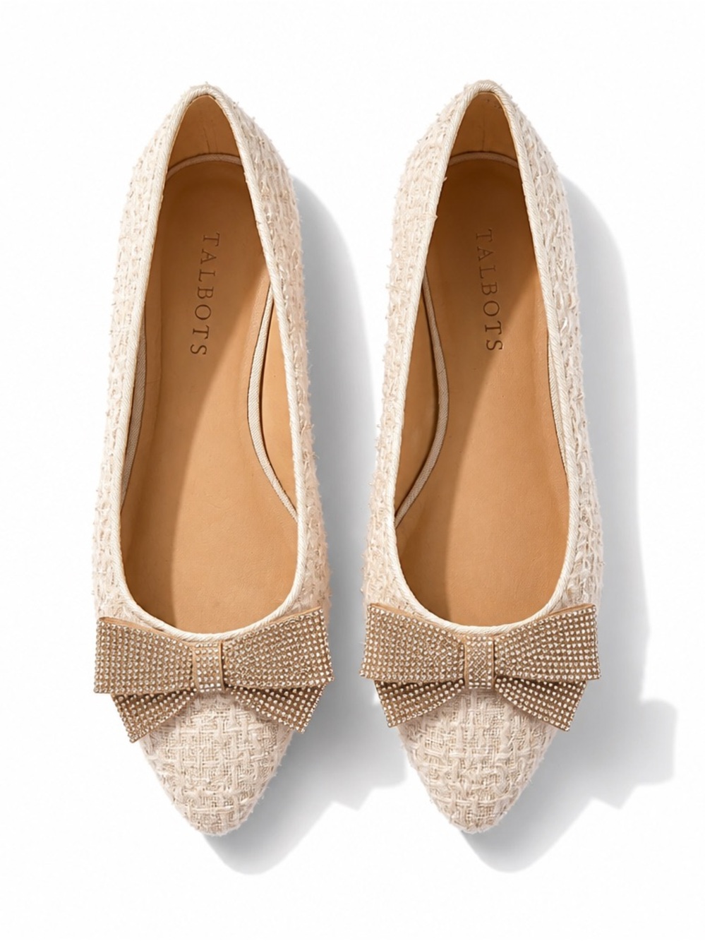 TALBOTS EDISON BOW BOUCLÉ FLATS